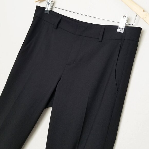 Vince. Classic Black Side Strapping Trouser Pants Size 8 Wool Blend Pockets $265 - Picture 10 of 15